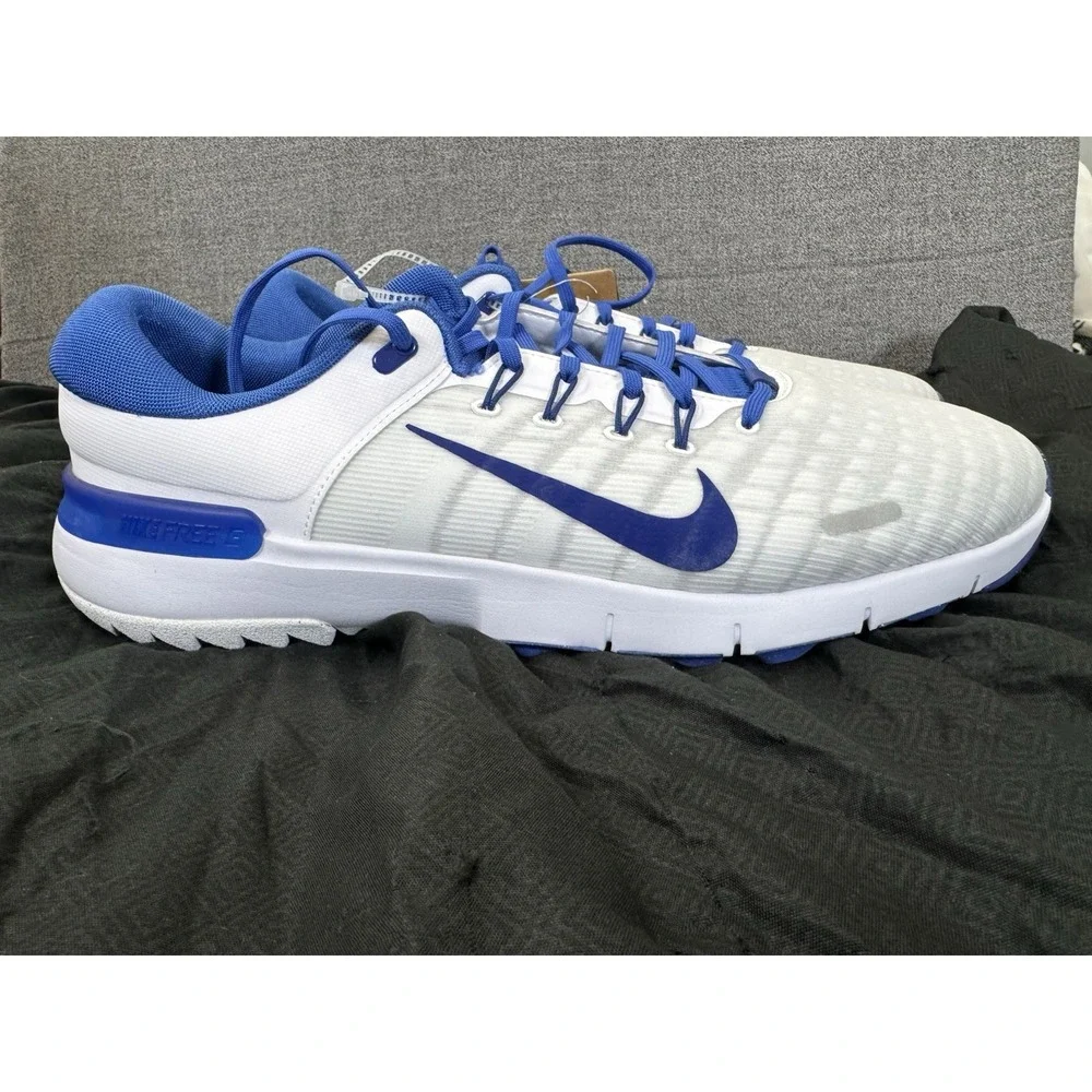 NIKE Free‎ NN Golf Shoes Womens Size 14 White Royal Blue FN0332-400 Unisex